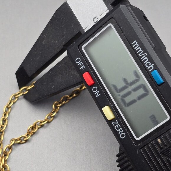 VTG Mary Chess Perfume Locket Necklace 23" Gold Tone Ornate Rhinestones 1960s - Picture 9 of 12